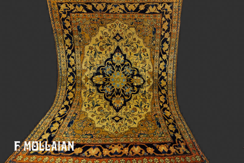 Antique Persian Kashan Mohtasham Rug n°:17285636